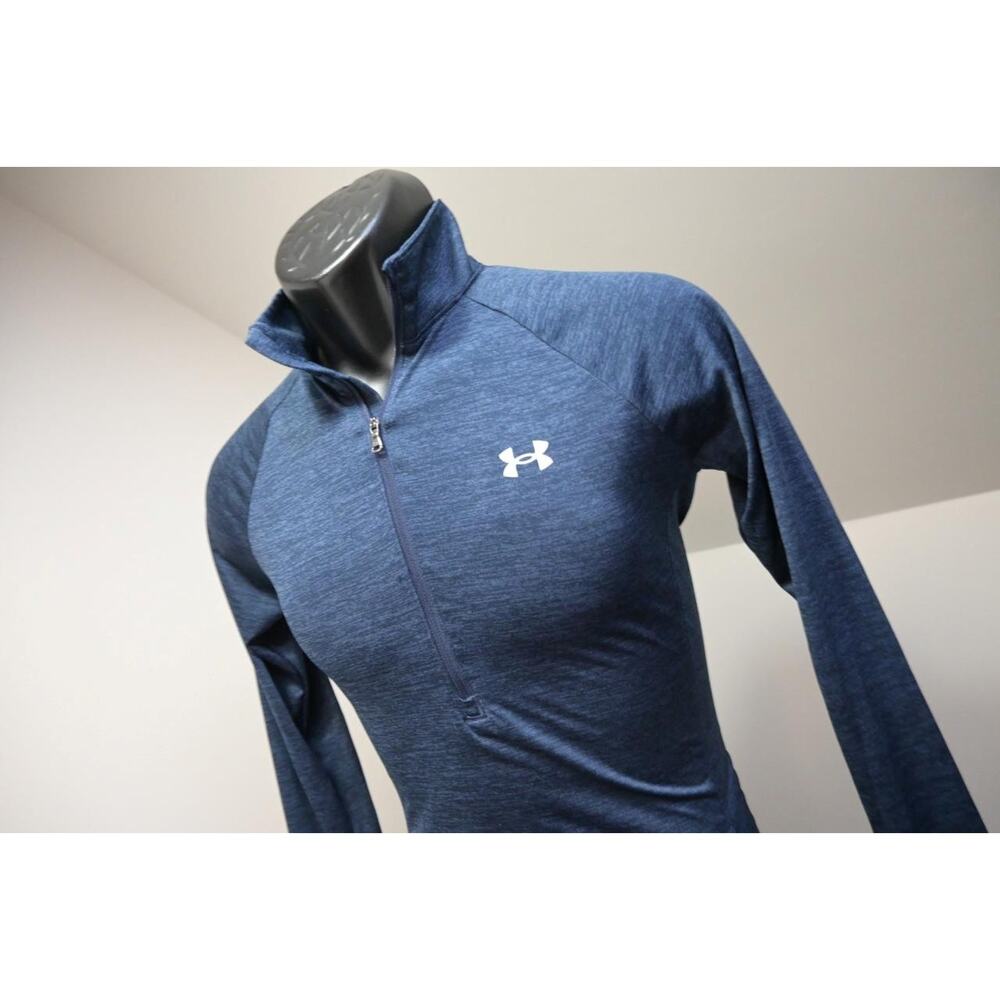 Under Armour 1/4 Zip Jacket Performance Loose Athletic Blue Womens Sz Small